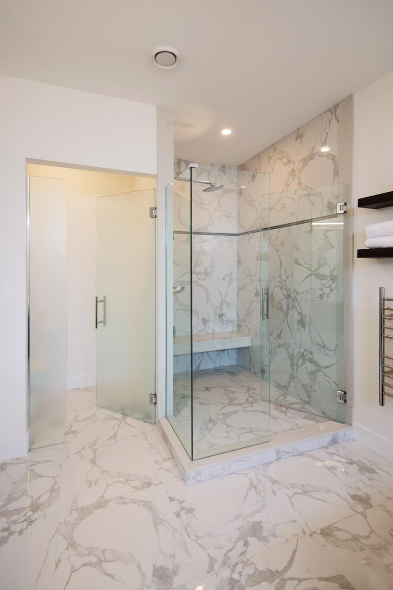 marble tile shower
